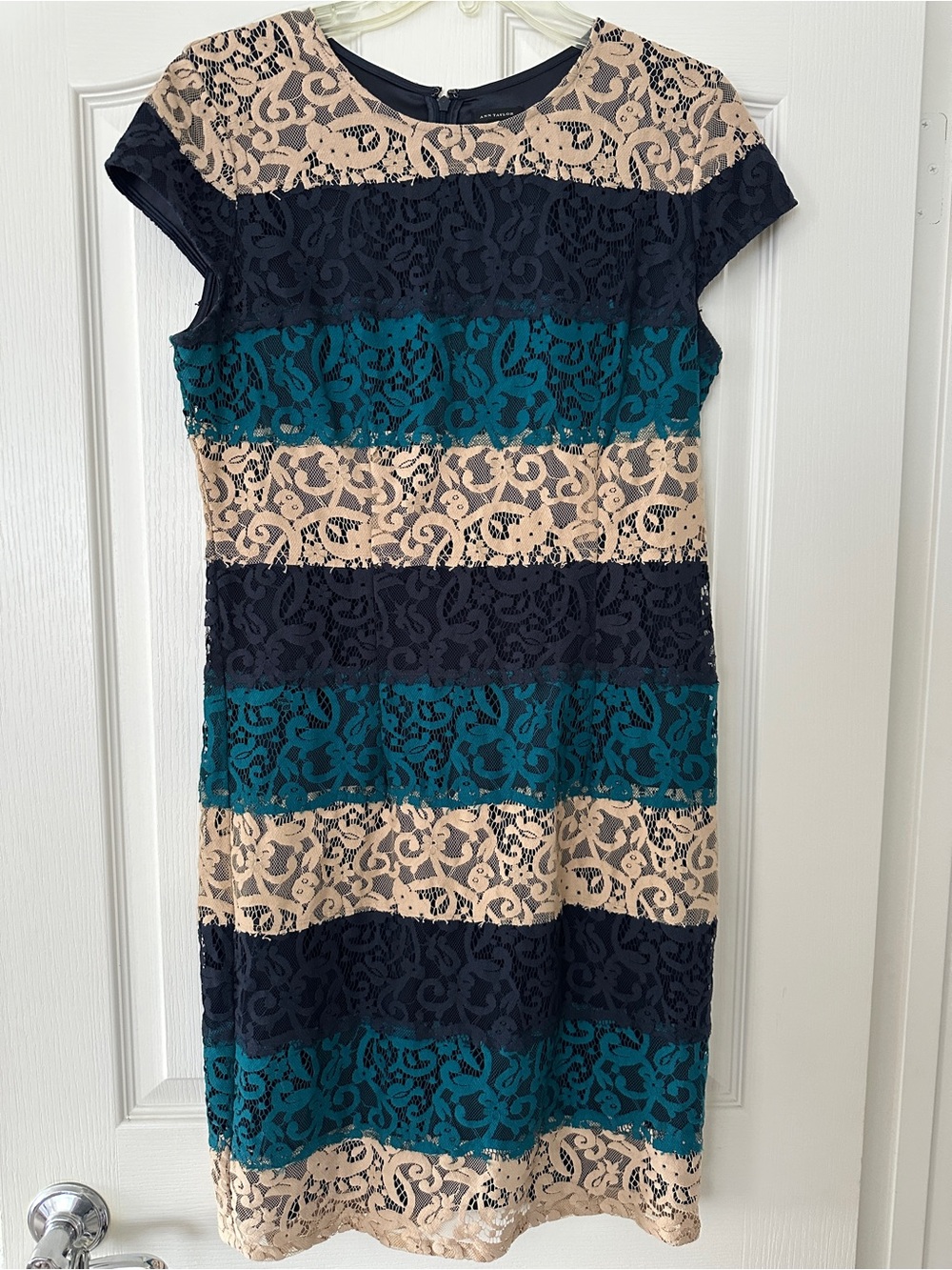Ann Taylor elegant LaceDress in Teal $52